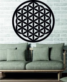 Elegáns, faragott fa mandala falra - FLORUM