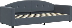 vidaXL sötétszürke bársony kanapéágy 80 x 200 cm