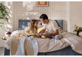 Kék boxspring ágy 160x200 cm Olia Bold Line – Bonami Selection