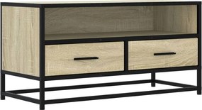 vidaXL sonoma tölgyszínű szerelt fa és fém TV-szekrény 80x34,5x40 cm