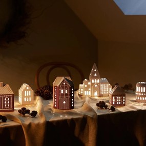 Kerámia gyertyatartó teamécseshez Gingerbread Lighthouse – Kähler Design