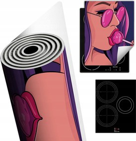 Tűzhelyvédő Szőnyeg Asztali Dekoráció 40x52 pop Art. Nő