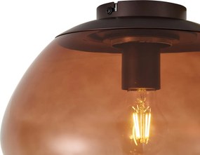Design mennyezeti lámpa barna barna üveggel - Giselle