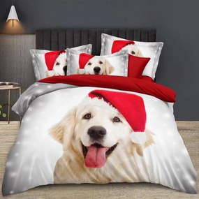 DOG SANTA fotó ágynemű A csomag tartalma: 3 készlet csomagolás, A lapok mérete: 140x200 cm
