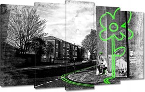 Vászonkép 100x60 Banksy Lime virág