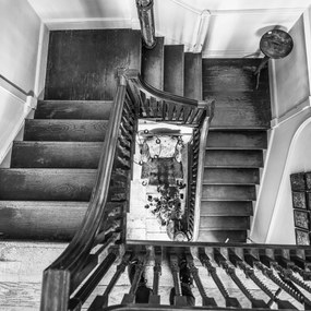 Poszter 50x50cm Fa lépcső a házban, Assaf Frank