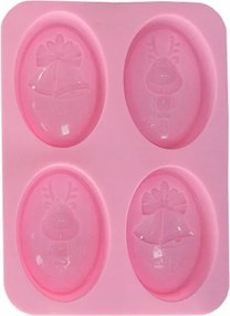 Szilikon Forma 4 Keksz Forma Rénszarvas Csengettyű Karácsony MF-254