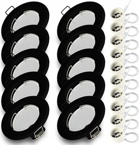 Oczko Süllyesztett halogén lámpatest fekete Led izzó GU10 7W meleg