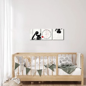 Kép - Telefon rajza Banksy stílusában (órával) (90x30 cm)