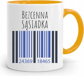 Szomszédnak Sárga Ajándék Bögre fényképes nyomtatással