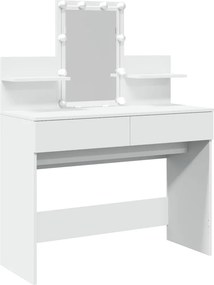 vidaXL fehér fésülködőasztal LED-del 100 x 40 x 130 cm