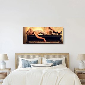 Kép - nő a zongoránál (120x50 cm)