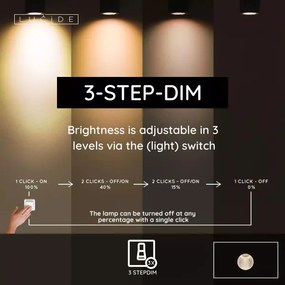 Lucide 13599/01/60 - LED dimmelhető újratölthető asztali lámpa CINTRA LED/1,5W/3,7V 1400 mAh
