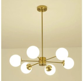 Eurolamp Csillár rúdon 6xE27/40W/230V réz EU0328