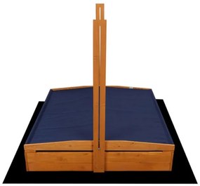 120 cm-es homokozó 120 cm-es padokkal és impregnált tetővel + ponyva + agrotextília