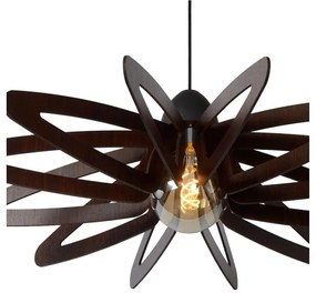 Lucide 77483/76/30 - Csillár zsinóron ZIDANE 1xE27/15W/230V barna/fekete