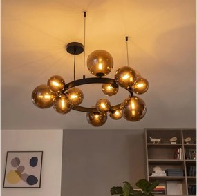 Brilagi - LED csillár kábelen MILLA 15xG9/3W/230V barna/füstbarna