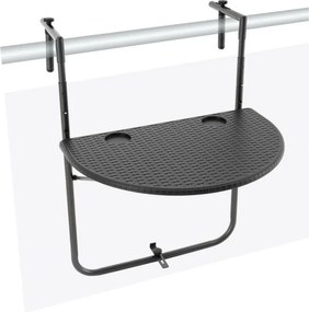 GARTHEN Felfüggeszthető összecsukható asztal fekete