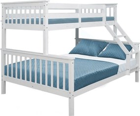 Emeletes, kinyitható ágy , fehér, BAGIRA