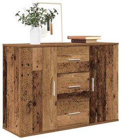 antik fa színű szerelt fa tálalószekrény 90x29,5x65 cm