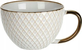 Kerámia bögre Queen 400 ml III arany/fehér