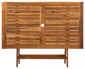 tömör akácfa összecsukható kerti asztal 120 x 70 x 75 cm