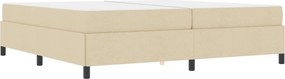 vidaXL Boxrugós ágy matracmal Krém 200 x 200 cm szövet