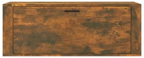 füstös tölgy színű szerelt fa fali cipősszekrény 100x35x38 cm