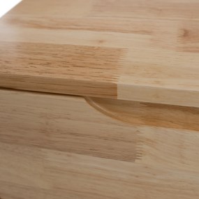 Éjjeliszekrény, masszív fa, természetes, BRUNI