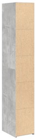 betonszürke szerelt fa magasszekrény 30 x 41 x 185 cm