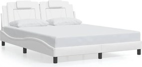 vidaXL fehér műbőr ágykeret Viana matrac nélkül 160x200 cm
