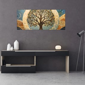 Kép – Életfa és spirálok (120x50 cm)