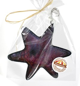 Kézműves karácsonyi dekoráció lila csillag