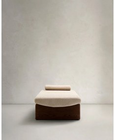 Bézs-sötét natúr színű zsenília heverő (variálható sarok) Topaz – Kave Home