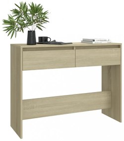sonoma tölgy színű szerelt fa dohányzóasztal 100x35x76,5 cm