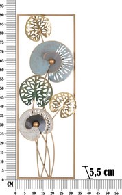 Gloth fém fali dekoráció, 31,2 x 90 cm - Mauro Ferretti