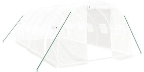 fehér acélvázas melegház 18 m² 6 x 3 x 2 m