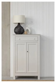 Világosszürke borovi fenyő magas zárható komód 93x150 cm Eva – WOOOD