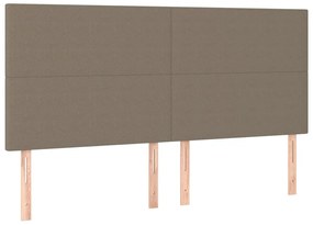tópszínű szövet ágykeret matrac nélkül 180 x 200 cm