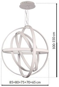 LED Csillár zsinóron COPERNICUS 1xLED/260W/230V fehér