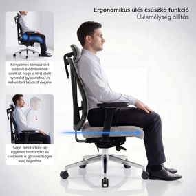 Ergonomikus irodai szék szürke VECTOR