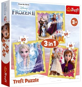 Gyermek puzzle -Anna and Elsa - 3 az 1-ben