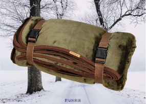 Horgász duplarétegű Flanel Fleece takaró hordozóval 145x200