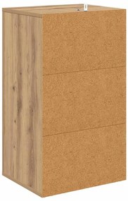 Széf fiókkal kézműves tölgy 40 x 33 x 70 cm Faanyag