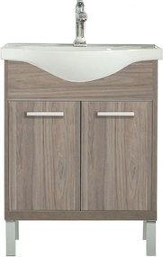 Nerva 65 cm-es bútorhoz alsószekrény, mosdóval, Rauna szil