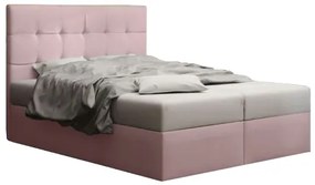 Franciaágy Boxspring 180 cm Duel 2 (rózsaszín) (matraccal és tárolóhellyel). 1046462