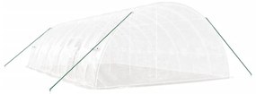 fehér acélvázas melegház 60 m² 10 x 6 x 2,85 m