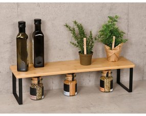 Kesper 58807 Konyhai polc bambusz/fém, 55 x13,5 x15 cm