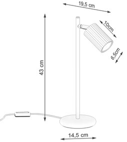 Sollux SL.1605 - Asztali lámpa KARBON 1xGU10/10W/230V krémes