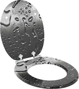 Lágy záródású WC ülőke 2 pcs Szürke 44 x 38 cm MDF lap